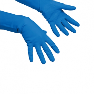 Перчатки латексные Многоцелевые М (синий)голубой