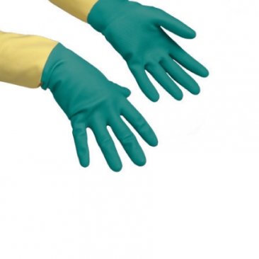 Перчатки латексные с неопреном Усиленные  XL (зеленый/желтый)зел/жел.