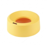 Крышка для контейнера ИРИС 50 л воронкообразная круглая, желтый