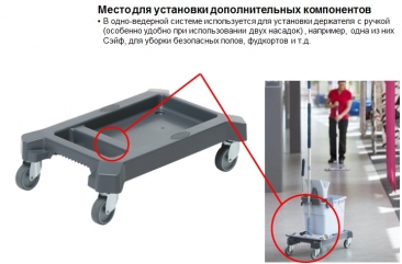 Платформа с заглушками, без колес УльтраСпид Про серый